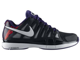 Nike Mens Zoom Vapor 9 Tour Tennis Shoes   Black/White/Court Purple 