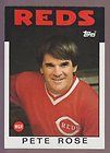 LOT OF 4 1986 Topps #741 Pete Rose, Cincinnati Reds Manager team card 
