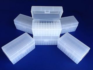 pack of 50 round plastic ammo boxes, rifle, 243, 308, 30 30, 22 250