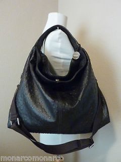 NWT Furla Cobalto Ostrich Embossed Leather Elisabeth Tote Bag $548
