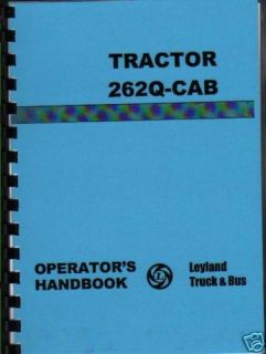 leyland 262 q cab model tractor operator manual book time
