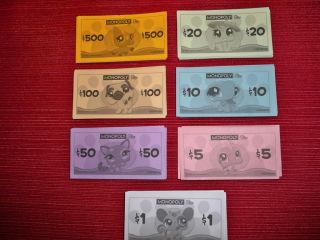 Monopoly Littlest Pet Shop Game Replacement Stack of Money ~ Free 