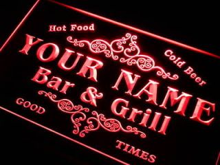 tm Name Personalized Custom Family Bar & Grill Beer Home Gift Neon 