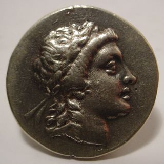 ancient greek coin solid silver queen  myrineon 