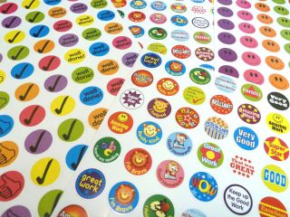 280 Childrens Reward Stickers Kids Motivation Merit Praise School 