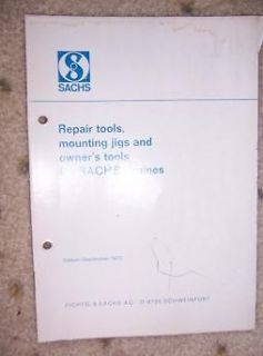 1972 sachs engine repair owner tool catalog jigs f time