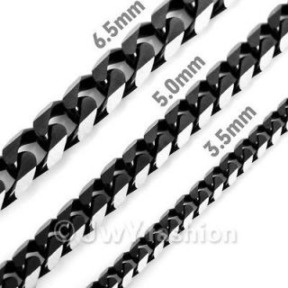 Newly listed 5MM 20 Men Black 316L Stainless Steel Necklace Twist 