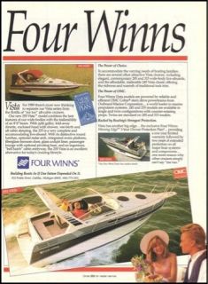 four winns vista series 1989 print ad 
