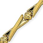 14k Yellow Gold Hug and Kisses Stampato Lady Bracelet