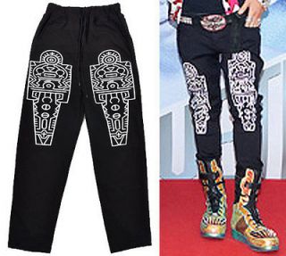 New Mens Keith Haring Graphic Print Sweat Pants Black Cotton S M L 