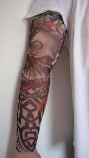tattoo sleeve cloth arm art evil skull tribal t36 from