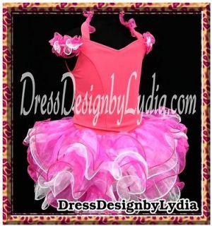 060Z Little Miss America Flower Girl Bright Pink Pageant Valentine 