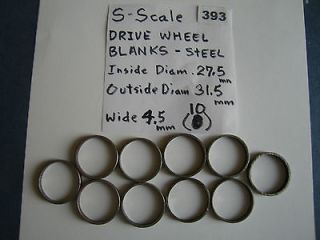 SCALE VINTAGE STEAM ENGINE DRIVE WHEEL BLANKS (10) with no FLANGES 
