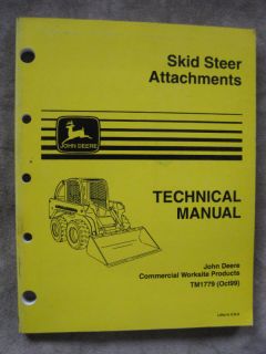 john deere skid steer attachments technical manual time left $