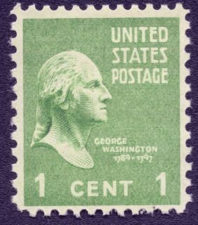 US 804 Mint Never Hinged 1 Cent George Washington