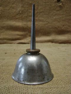 vintage metal brass oil can antique oiler tractor old time