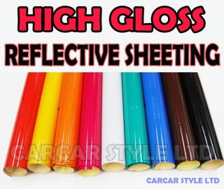 HIGH Gloss 0.6 M X 0.3 M】Reflective Sheet Vehicle Wrap Vinyl 