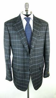 New BELVEST Wool & Cashmere Navy/Gray Coat Jacket Blazer 54 44 44R NWT 