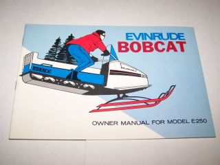 1970 EVINRUDE BOBCAT E250 SNOWMOBILE MANUAL   NOS   NEW OLD STOCK