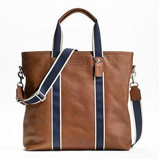 New COACH Heritage Web Leather Utility F 70560 MensTote Travel 