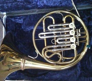 Hunter brand French horn silver colored French horn as is needs work