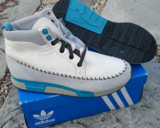 New 10.5 Adidas Originals Men ZX 800 Shoes White Chalk Aqua Boots 