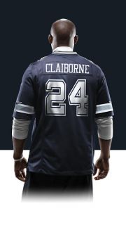   Morris Claiborne Mens Football Away Game Jersey 479384_428_B_BODY