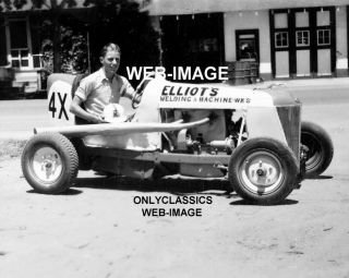 1950s Auto Racing Midget Hot Rod Speed Funk Photo Indy
