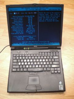 Dell Latitude C800 850 MHz 256 MB Notebook BIOS for Parts