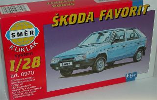 SMER, Skoda Favorit, 1988, CZ, DDR, Easy Kit 1/28