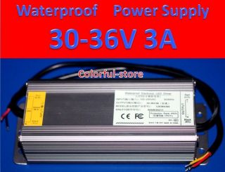 30 36V 100W LED Driver Power Supply Waterproof Outdoor