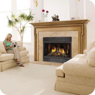 New 42 Direct Vent Gas Fireplace BCDV42 Continental w/ Logs 
