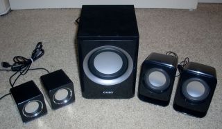 Coby CSMP67 50W Multimedia Speaker System Black   5 Speakers