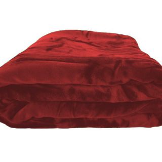 Brand New Queen Size Solid Super Soft Plush Mink Blanket Burgundy Red 