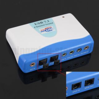 External USB 6 Channel 7 1 Audio Sound Card s PDIF 877