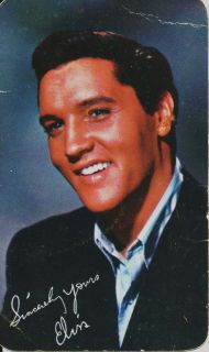 1963 Elvis Presley Card RCA Victor Calendar Promotional Advertising 