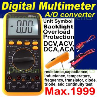 VC9805A Victor Digital Multimeter Inductance ResistanceThermometer Ohm 