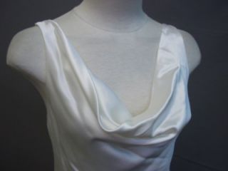 ABS by Allen Schwartz Womens Drape Neck Shirred Back Gown