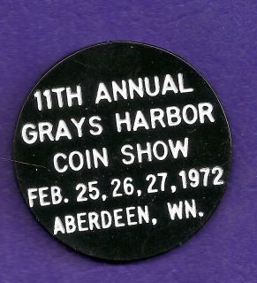 Aberdeen Washington 1972 Coin Show 25 Cent Trade Token