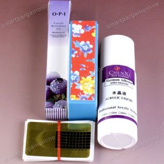 Acrylic 6 Color Glitter Powder Liquid Kits for UV Nail Art Tips Beauty 