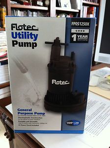 Flotec 1 6hp Utility Pump Sump New in Box FP0S1250X