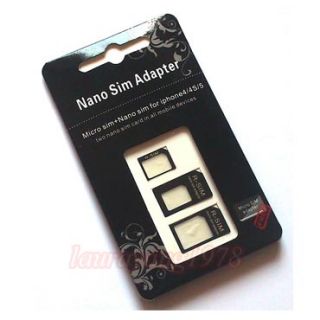 Adapters Nano Sim Micro Sim Sim Card Adapter Tray Holder for iPhone 