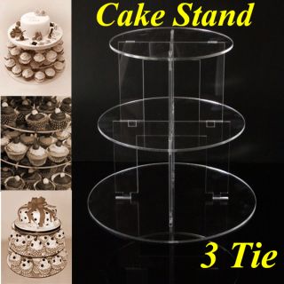 Circle Acrylic Cupcake Birthday Party Wedding Anniversary Cake Stand 
