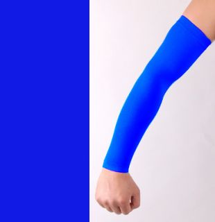 1pair New 3D Seamless Weaving Design UV Block Sports Arm Sleeves Blue 
