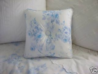 New Custom Ralph Lauren Faye Blue Floral Throw Pillow