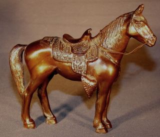 Vintage Copper Metal Carnival Souvenir Horse Unusual Mold Grand Canyon 
