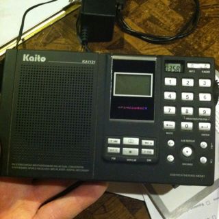 Kaito KA1121 World Radio AM FM SW LW SSB NOAA  Online Recorder 