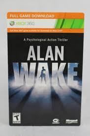 New Alan Wake Xbox 360 Full Game Download Code Card