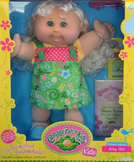 Cabbage Patch Kids Doll Alanna Kimber 2 Teeth Blonde Hair Green Eyes 