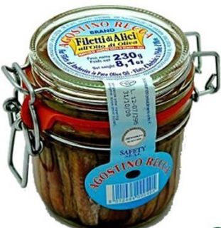 Anchovies Agostino Recca Fillets of Anchovies 8 1 oz Jar Imported 